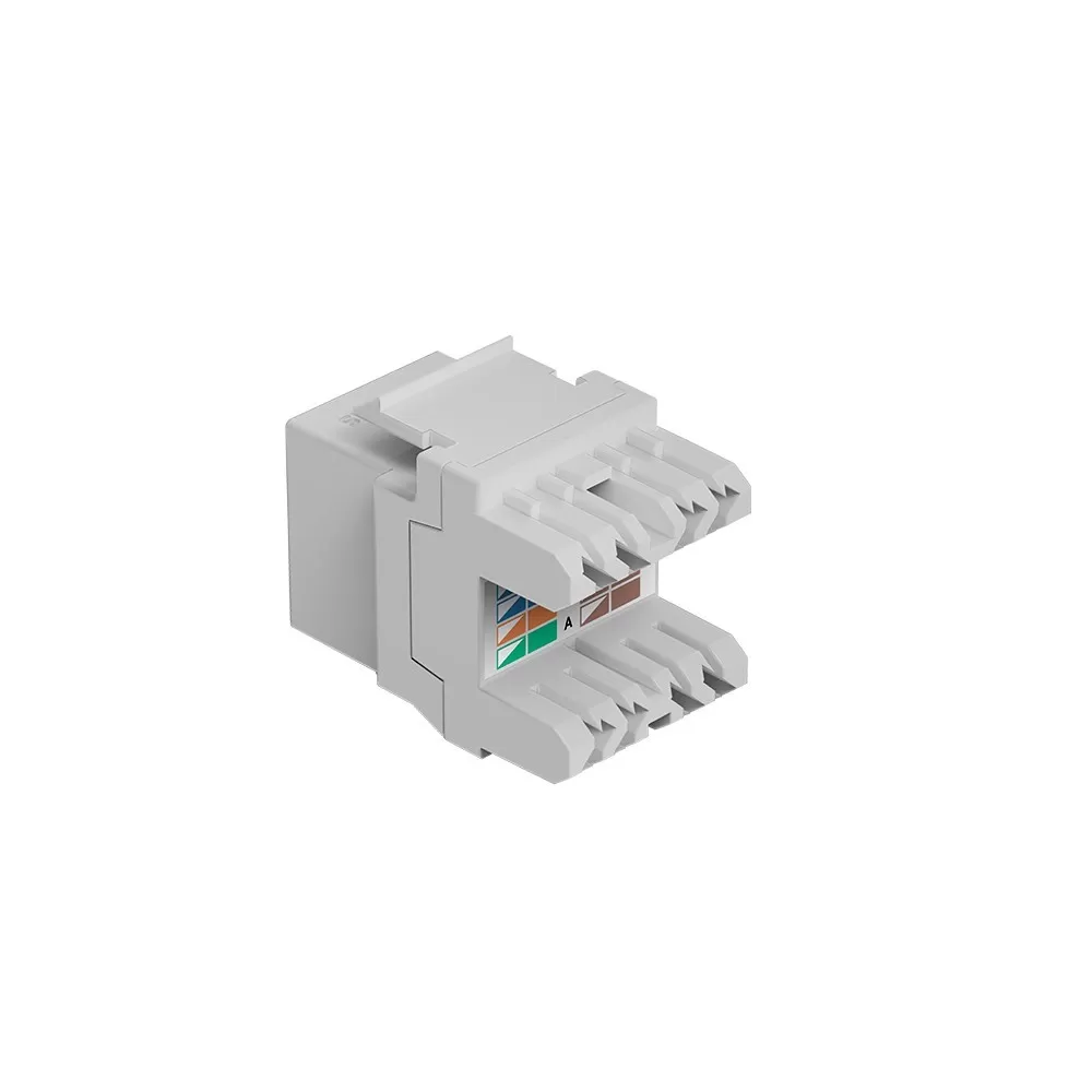CONECTOR RJ45 FEMEA 180 GRAUS CAT.5E KEYSTONE JACK