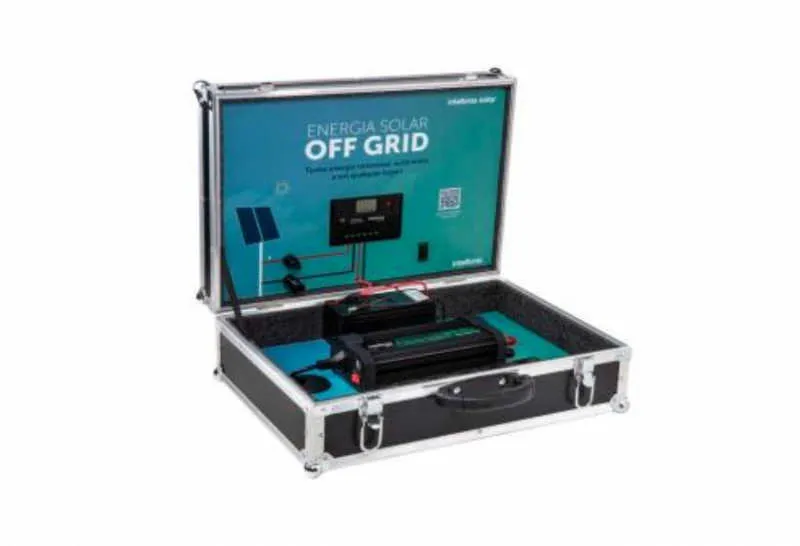 MALETA SHOWCASE OFF GRID 30WP 127V C/GERADOR FOTOVOLTAICO